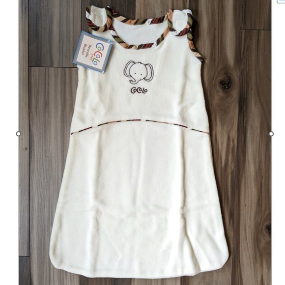 VINTAGE NWT CoCaLo Baby Wearable Blanket Elephant Coverall Sleep Sack Ba… - Picture 5 of 6